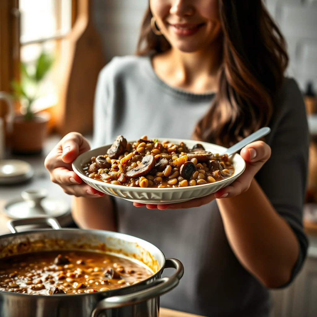 Hearty Mushroom Barley Soup – vegetarian recipe
