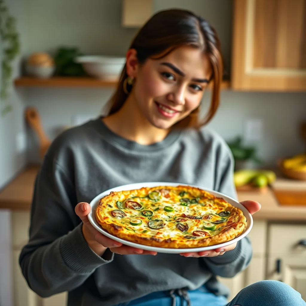 Zucchini and Green Onion Frittata – vegetarian recipe