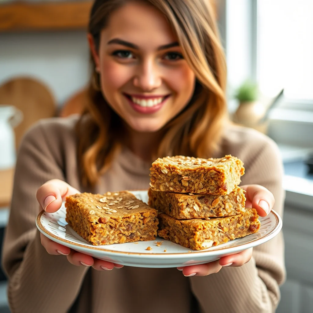 Chewy Pumpkin Spice Oat Bars – vegetarian recipe