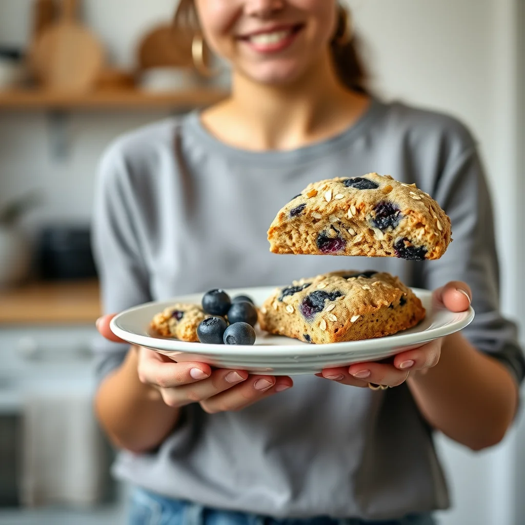 Wholesome Blueberry Flax Scones – vegetarian recipe