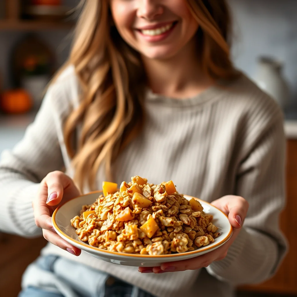 15-Minute Pumpkin Apple Oatmeal – vegetarian recipe
