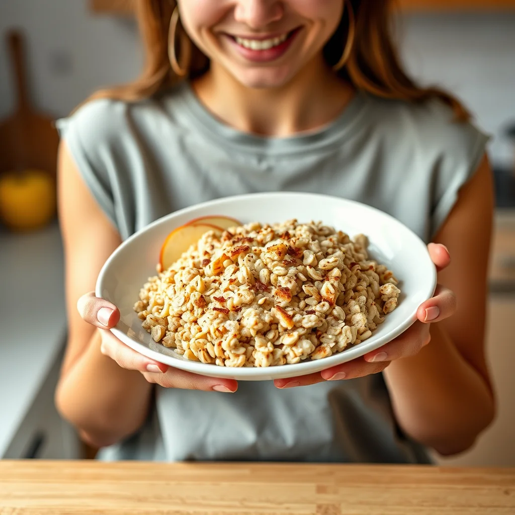 Creamy Apple Spice Overnight Grains – vegetarian recipe