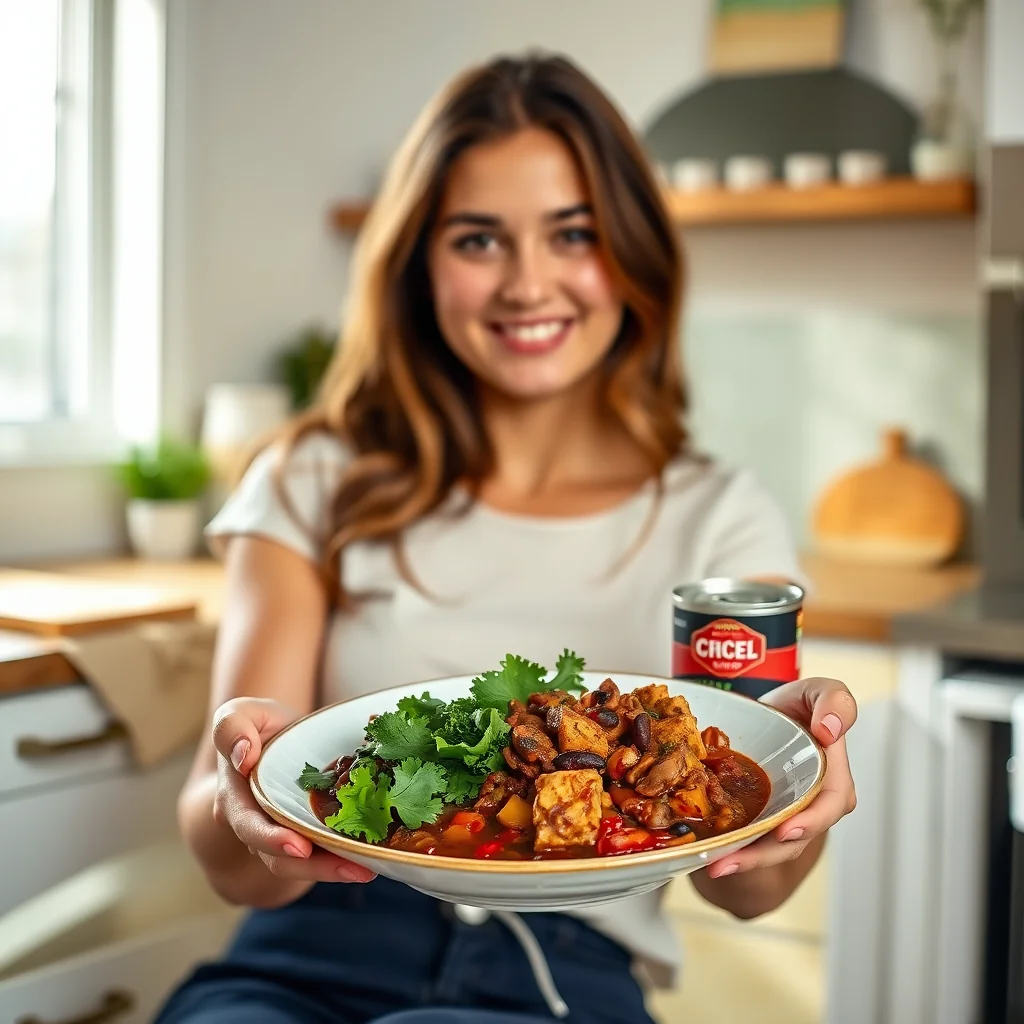 Slow Cooker Smoky Tempeh & Kale Chili – vegetarian recipe