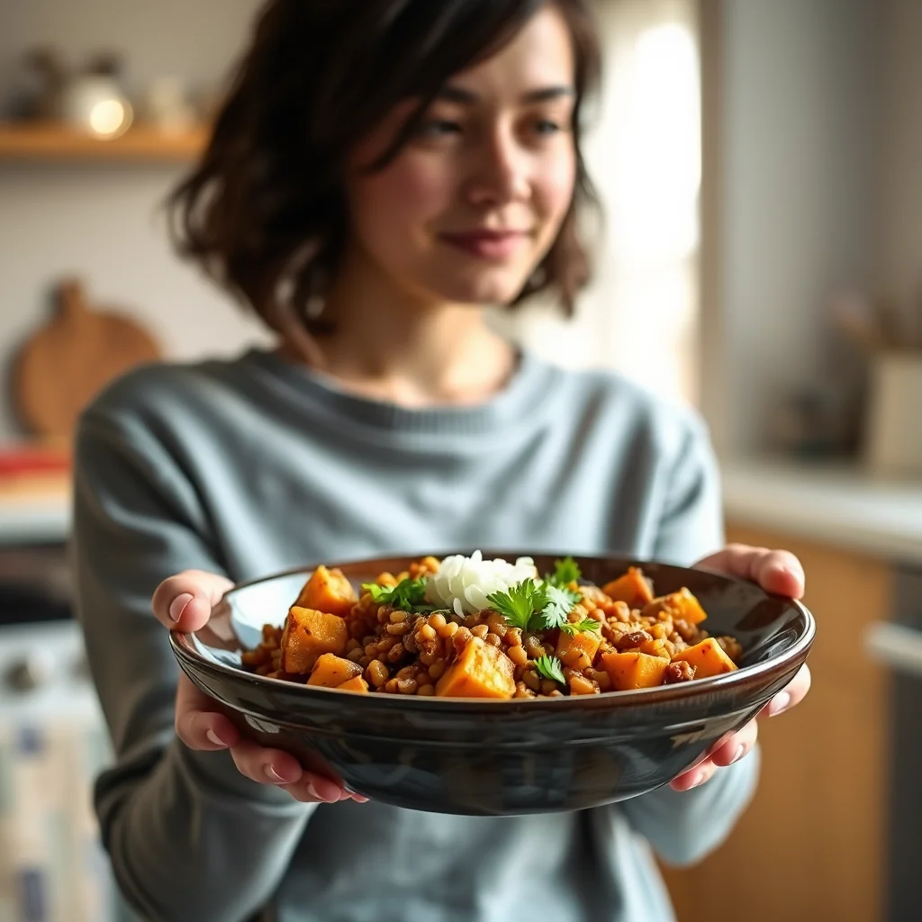 Slow Cooker Sweet Potato and Lentil Curry – vegetarian recipe