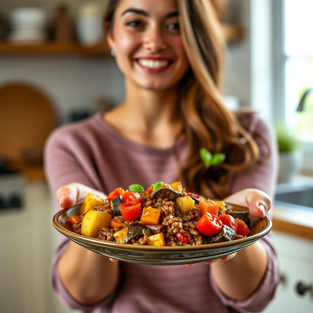 Slow Cooker Lentil Ratatouille – vegetarian recipe
