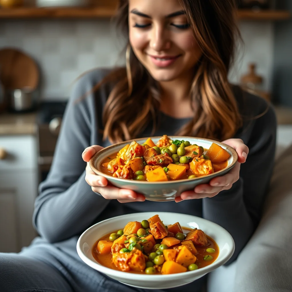 Slow Cooker Sweet Potato and Edamame Curry – vegetarian recipe