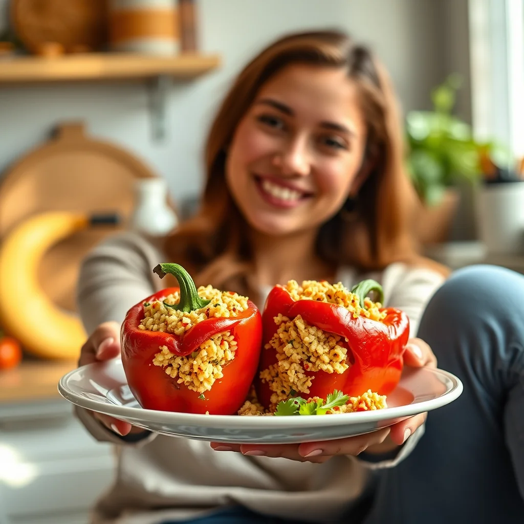 Vibrant Couscous-Stuffed Bell Peppers – vegetarian recipe