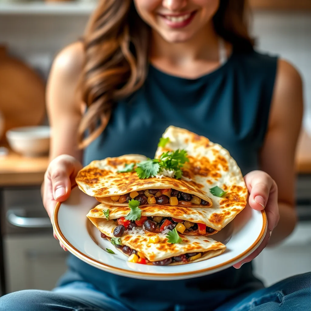 Crispy Vegan Black Bean and Corn Quesadillas – vegetarian recipe