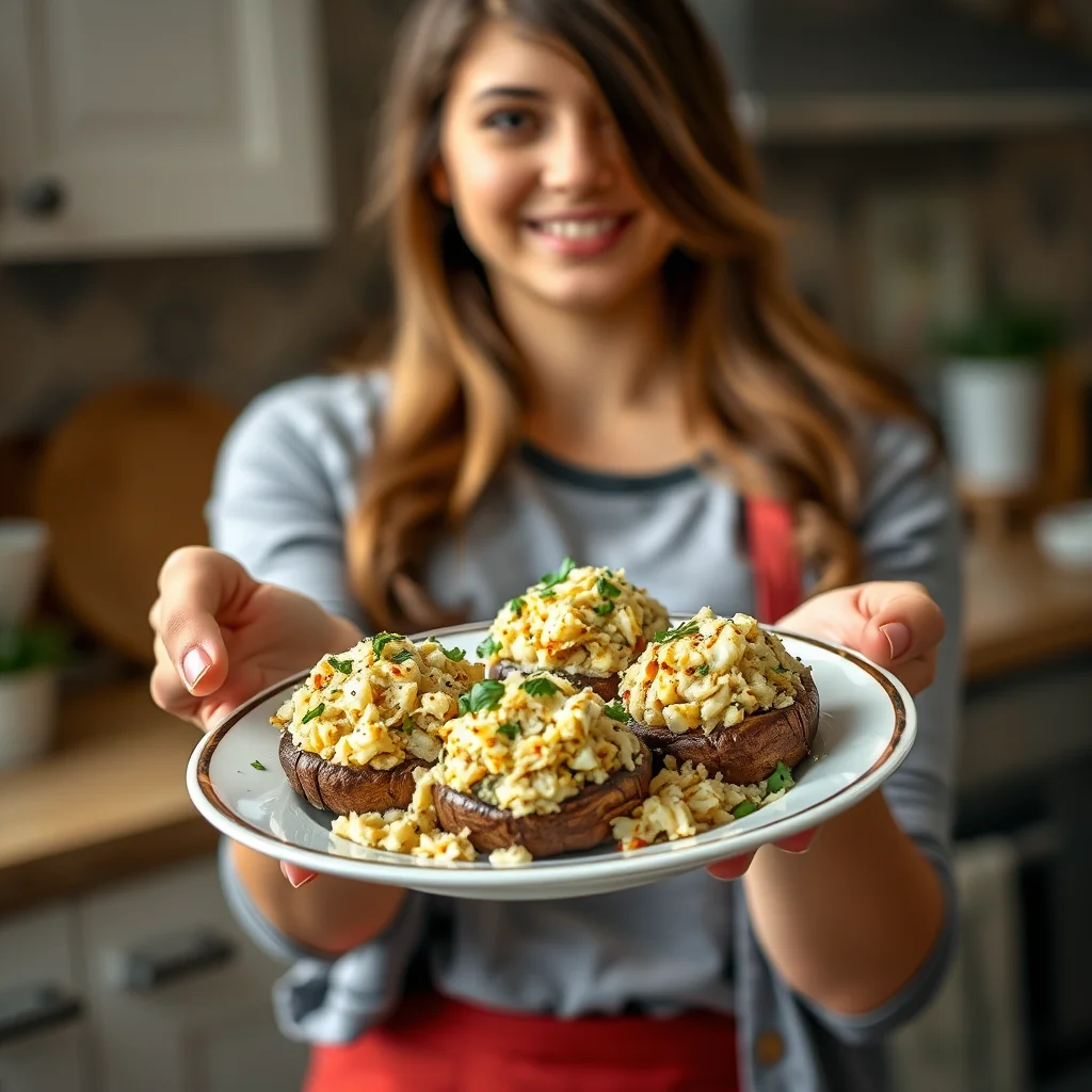 Artichoke and Pilaf Stuffed Portobello Mushrooms – vegetarian recipe