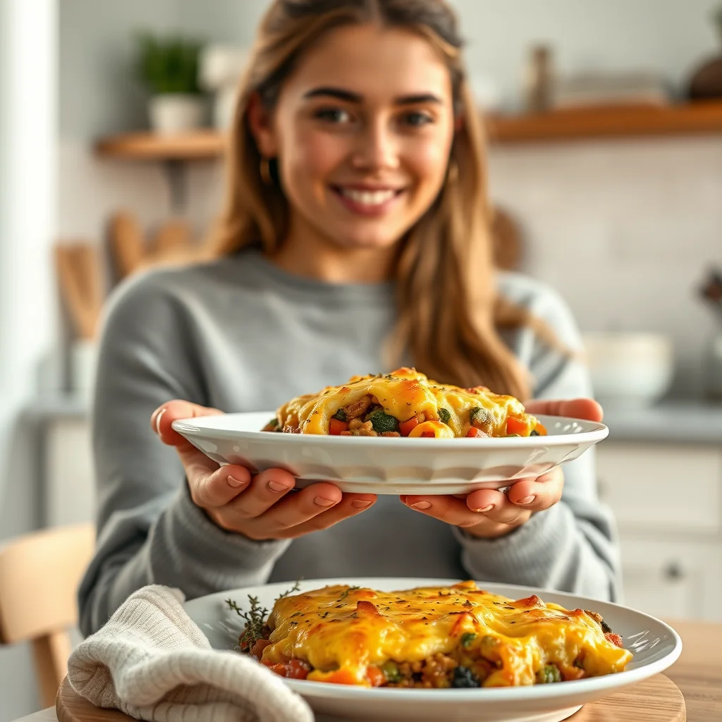 Cheesy Vegetable Shepherds Pie – vegetarian recipe