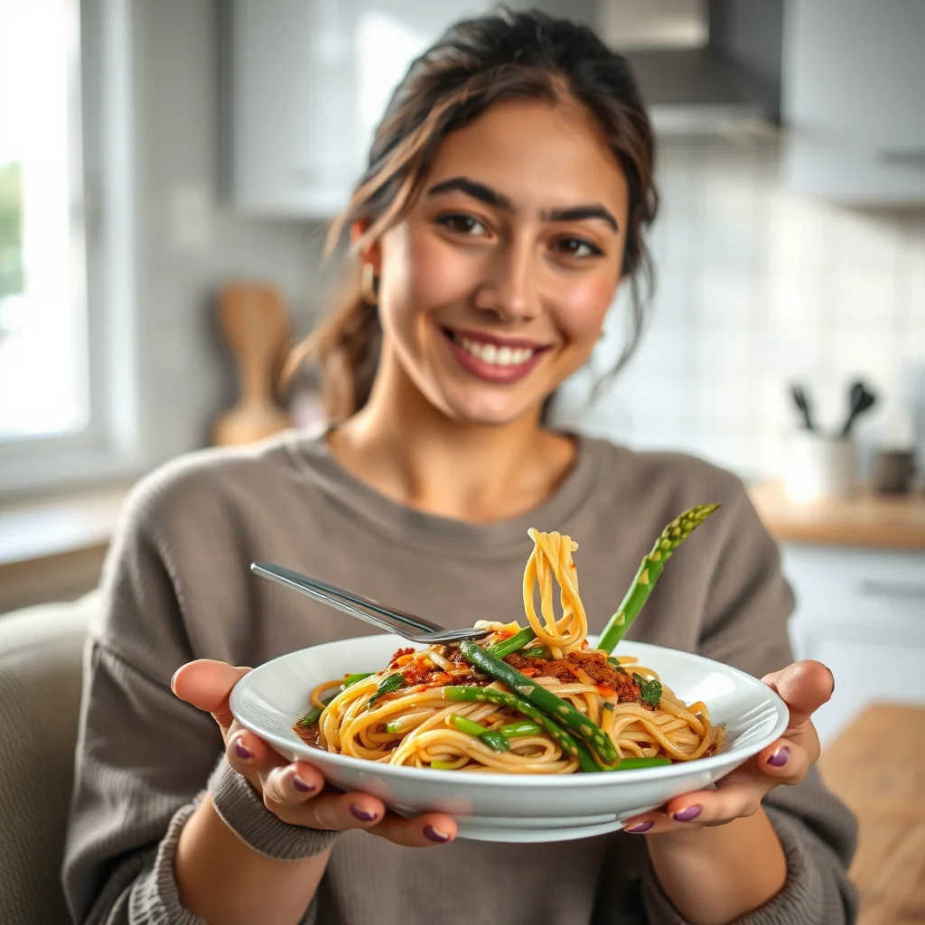 Teriyaki Asparagus Ramen – vegetarian recipe