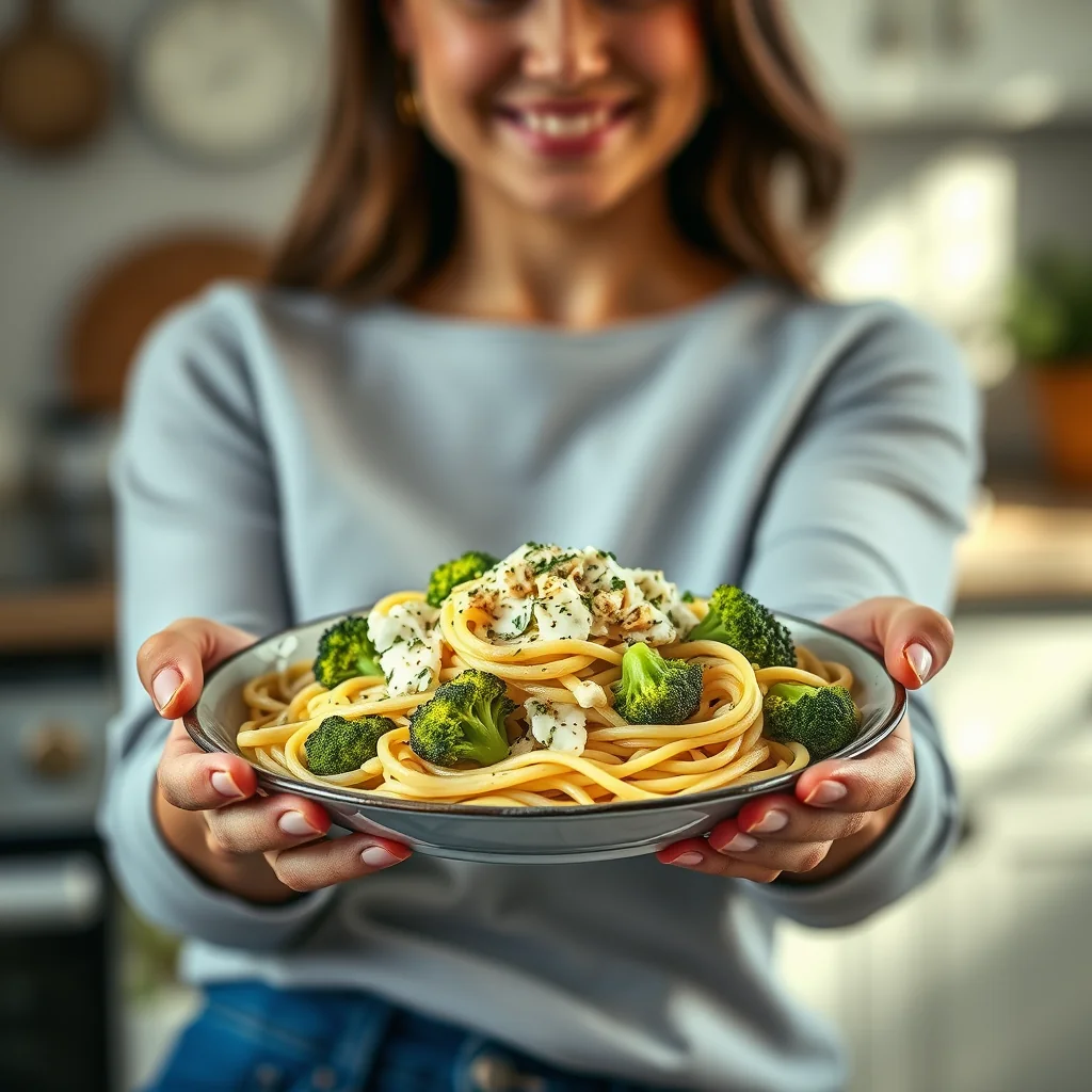 Creamy Garlic and Herb Broccoli Pasta – vegetarian recipe