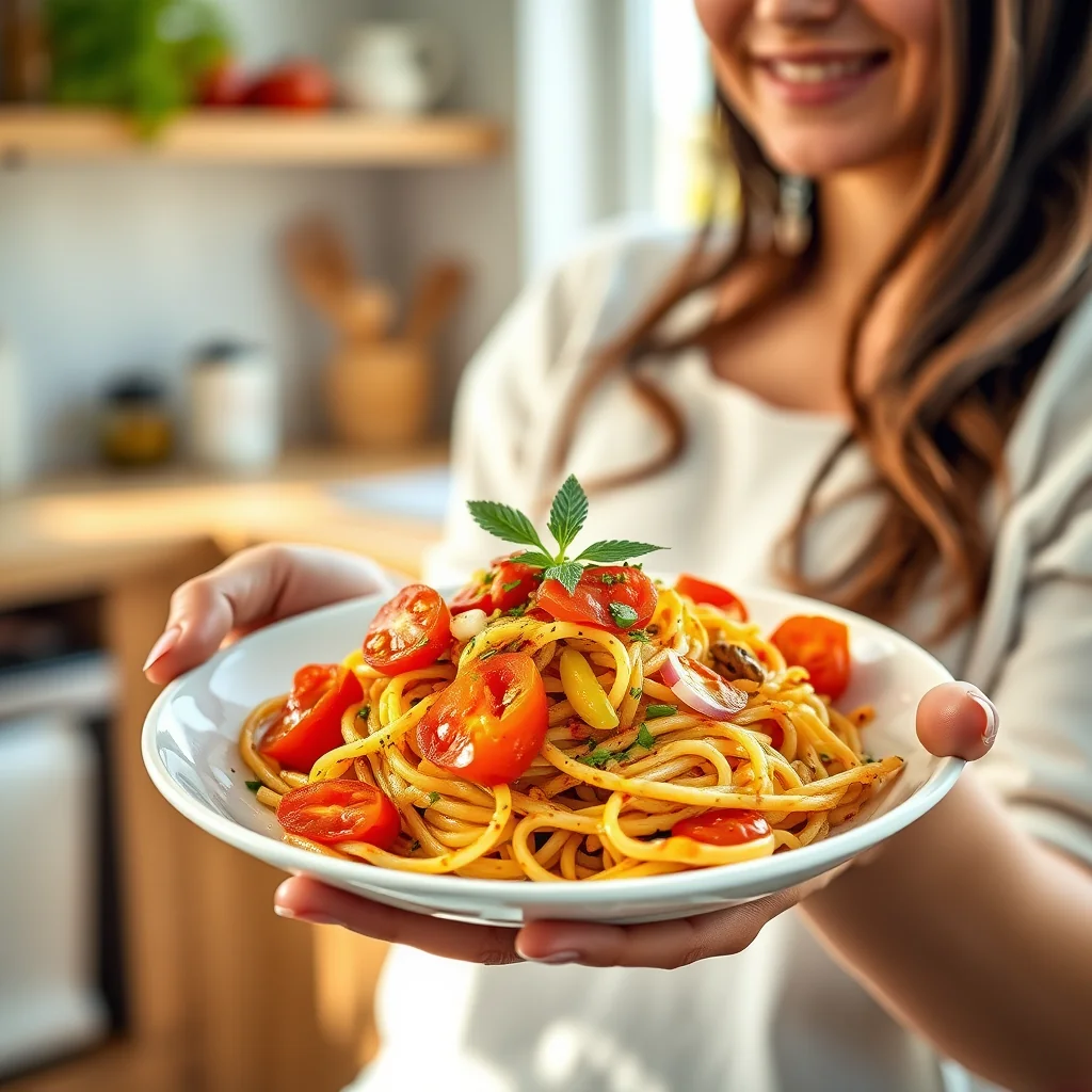 A Taste of Summer in a Bowl: Fresh Tomato and Herb Pasta – vegetarian recipe