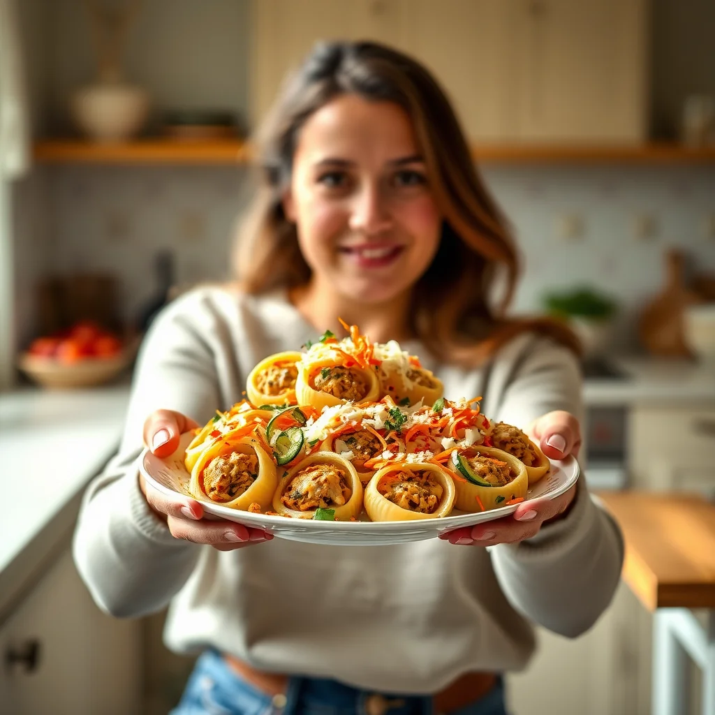 Cheesy Vegetable Stuffed Shells – vegetarian recipe