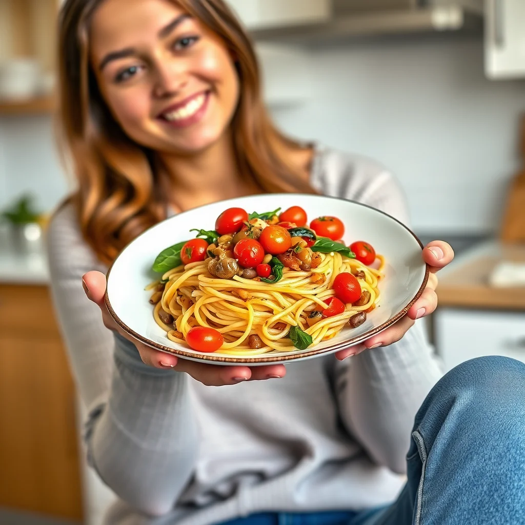 A Taste of the Mediterranean in 30 Minutes: Spaghetti with R – vegetarian recipe