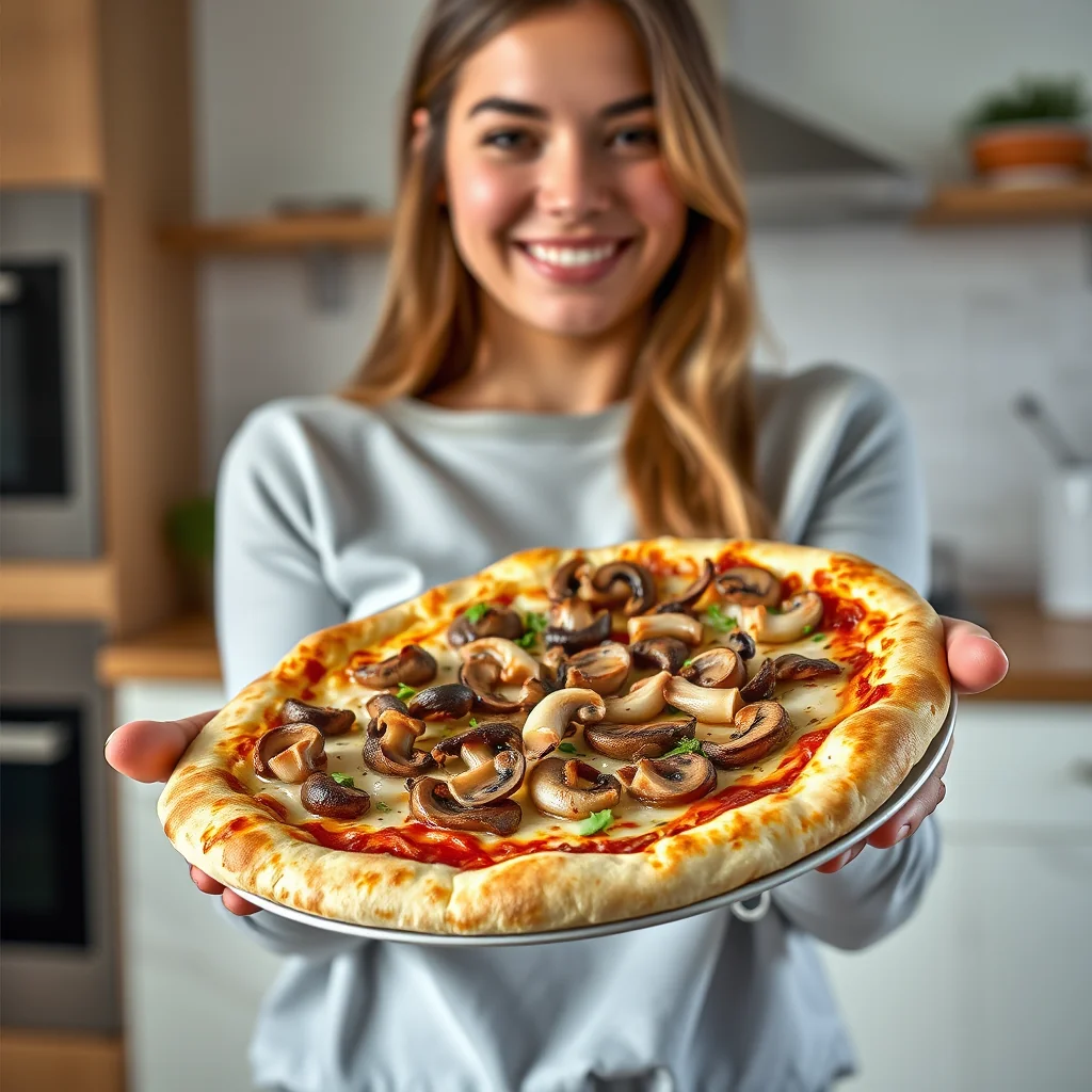 Caramelized Onion and Mushroom Flatbread Pizza – vegetarian recipe