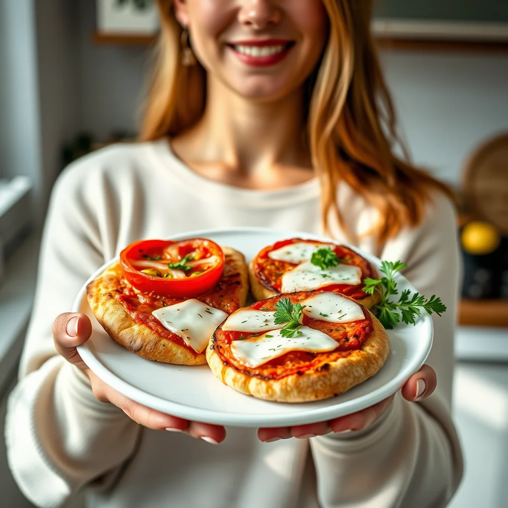 Grilled Fresh Tomato Pizzas with Three Cheeses – vegetarian recipe