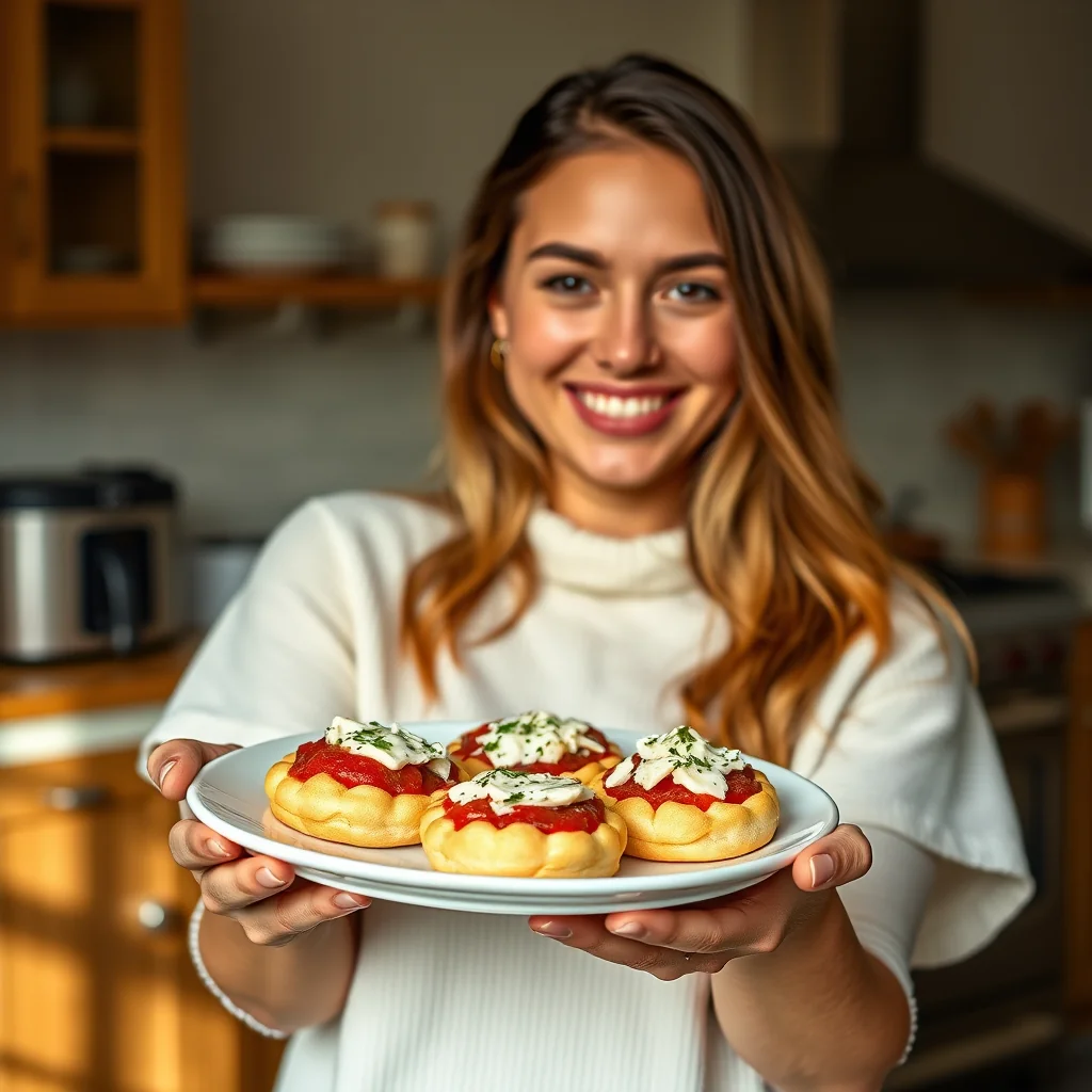 Mini Goat Cheese Pizzas – vegetarian recipe