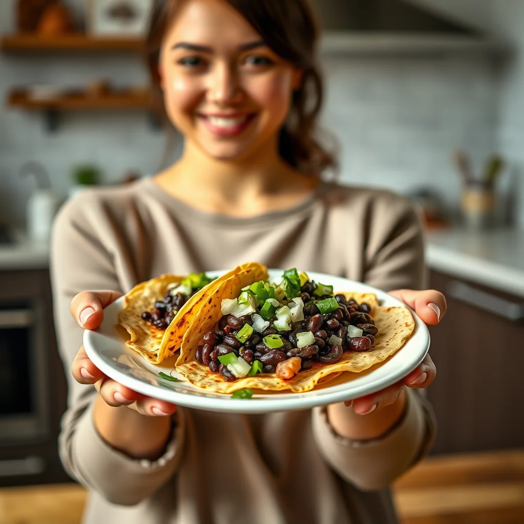 Crispy Black Bean Tostadas – vegetarian recipe