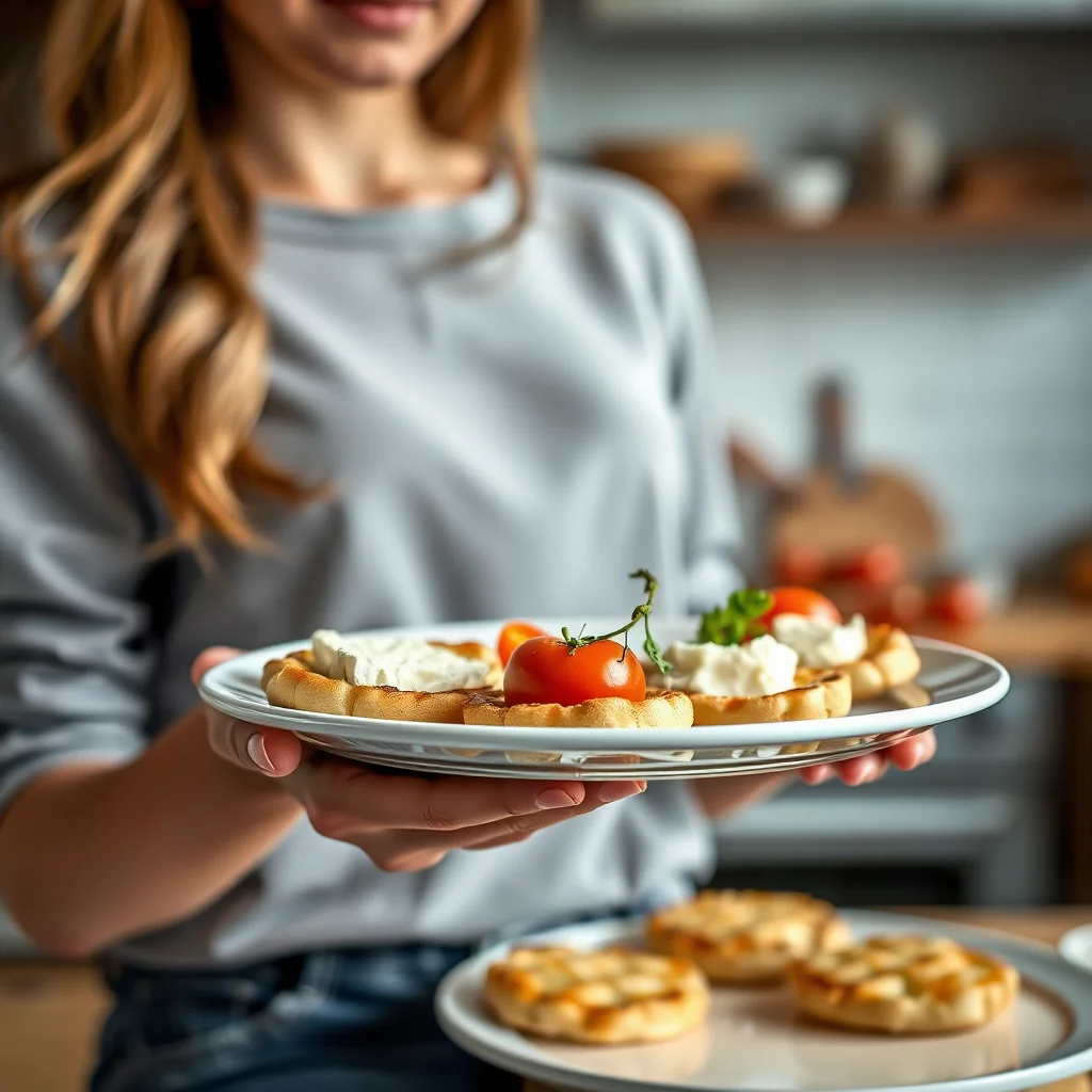 Broiled Camembert and Tomato Flatbreads – vegetarian recipe