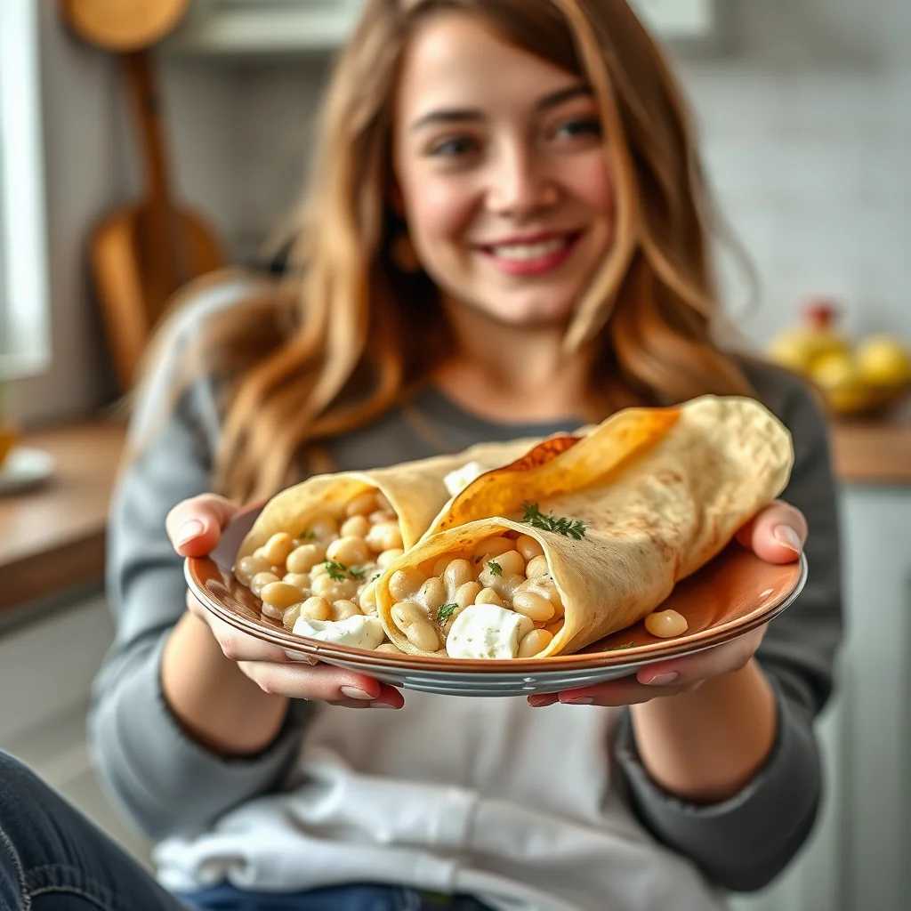 Creamy White Bean and Goat Cheese Wraps – vegetarian recipe