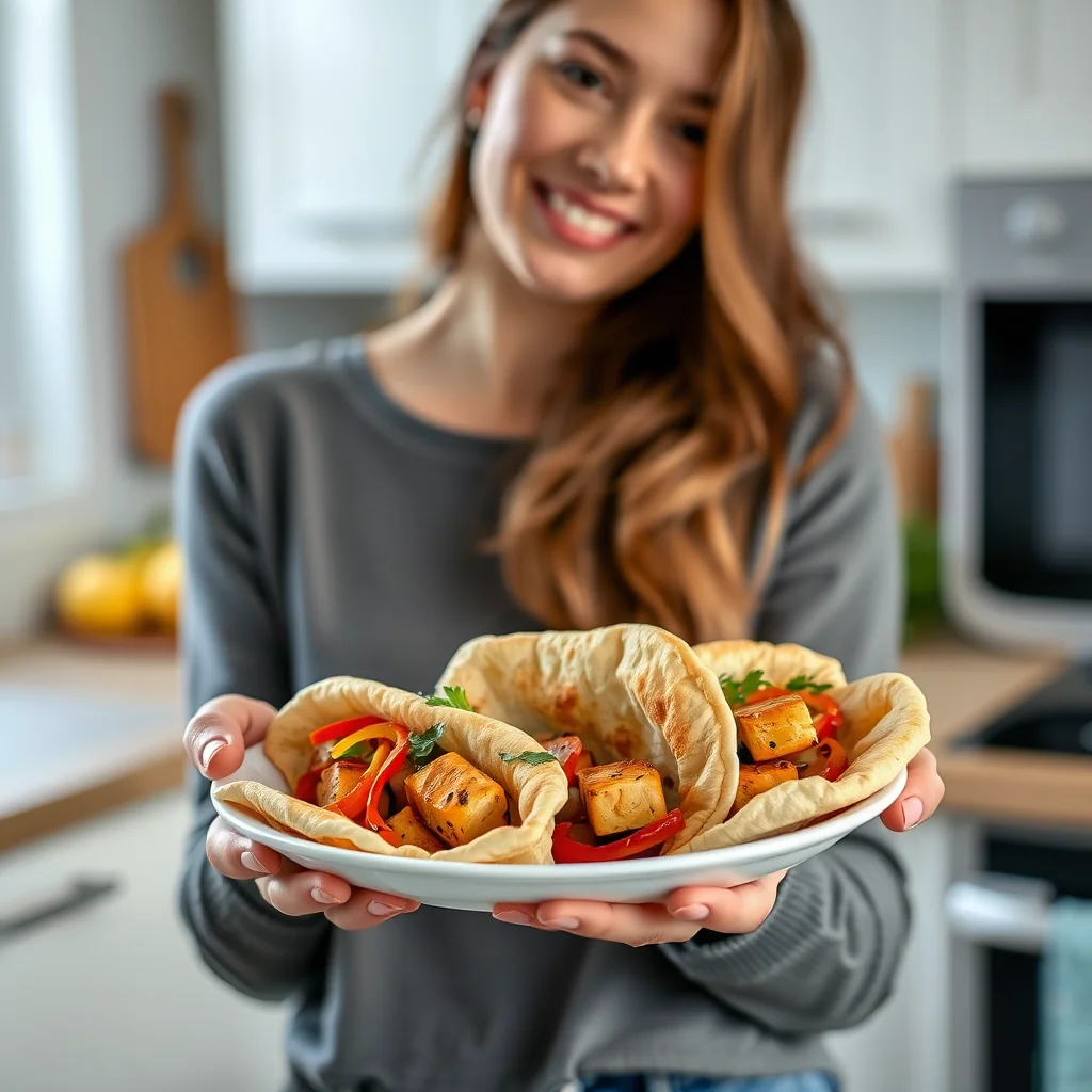 Roasted Tofu and Veggie Pita Pockets – vegetarian recipe