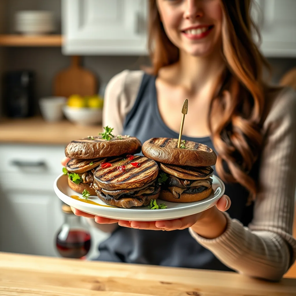Grilled Portobello Mushroom Sandwiches – vegetarian recipe