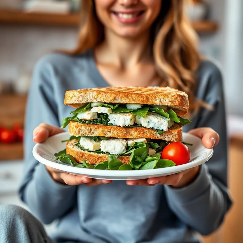 Spinach and Feta Panini – vegetarian recipe