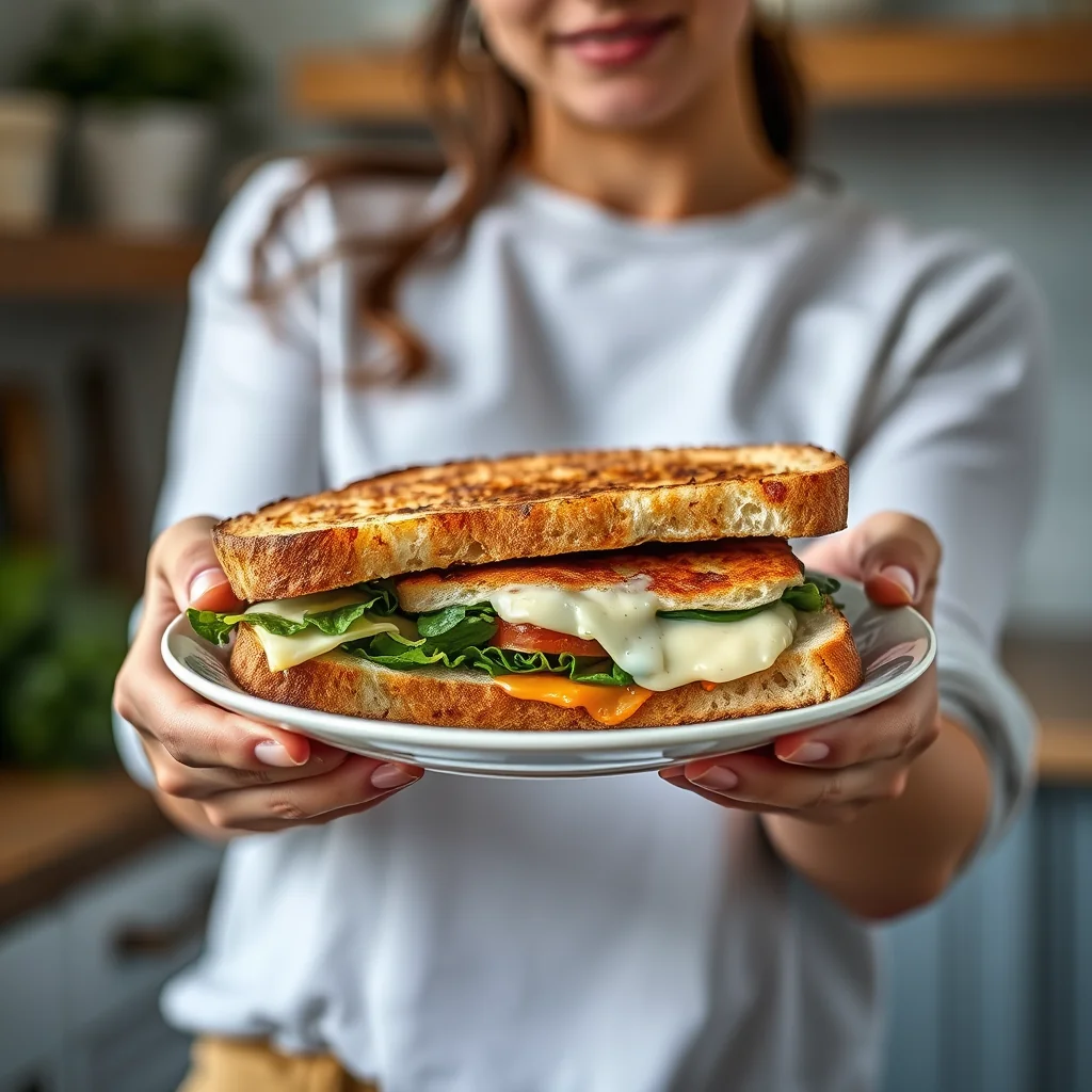 Garden Veggie Grilled Cheese with Ranch – vegetarian recipe