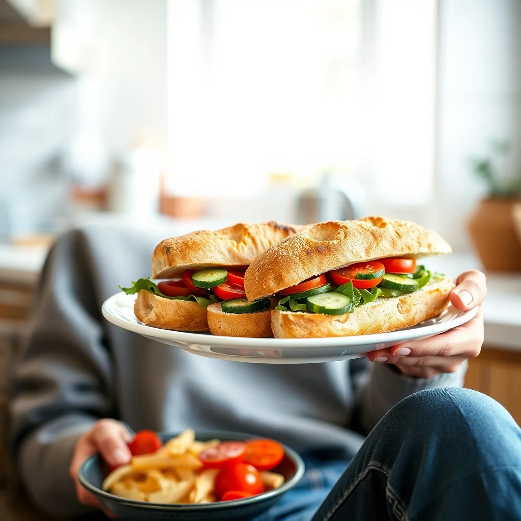 Mediterranean-Inspired Baguette Sandwiches – vegetarian recipe
