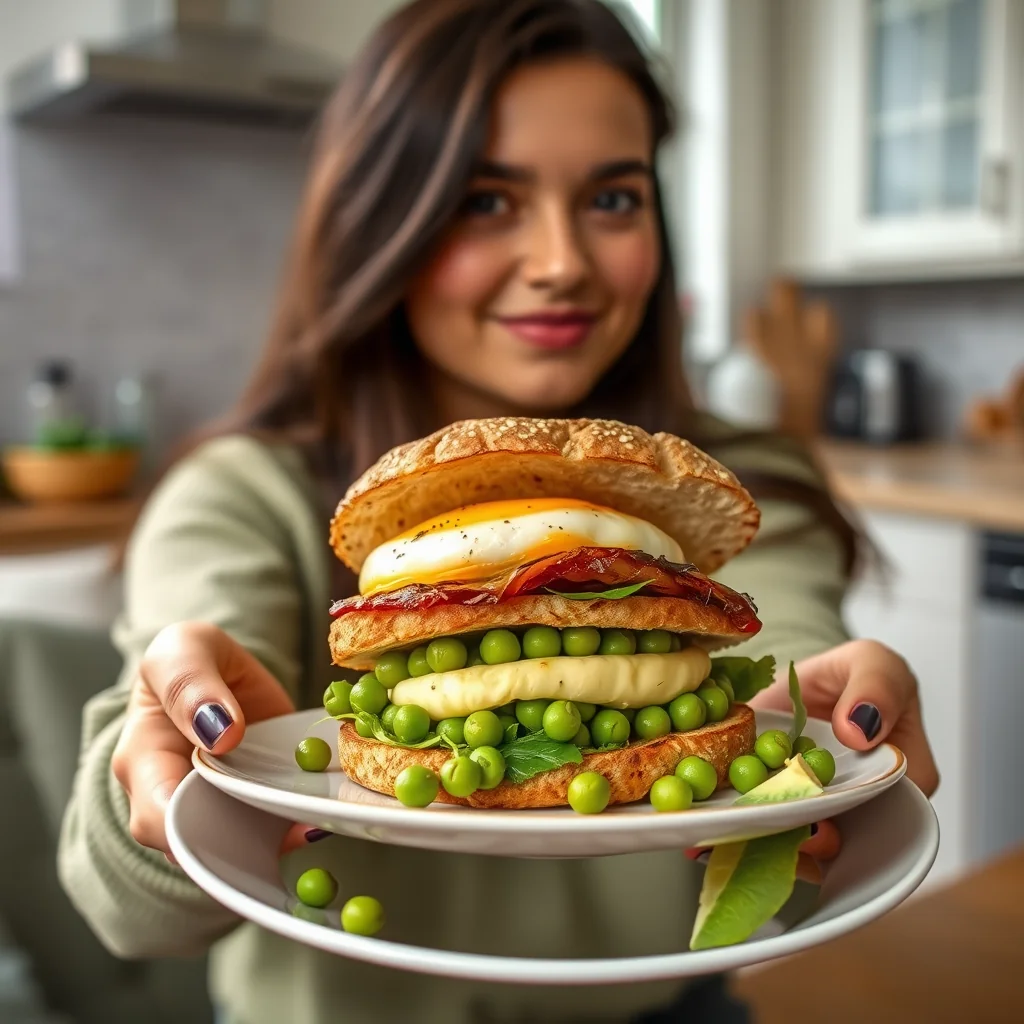 Vibrant Edamame Avocado Egg Sandwich – vegetarian recipe