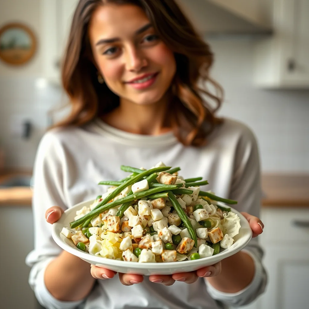 American Chopped Salad with Creamy Buttermilk Dressing – vegetarian recipe