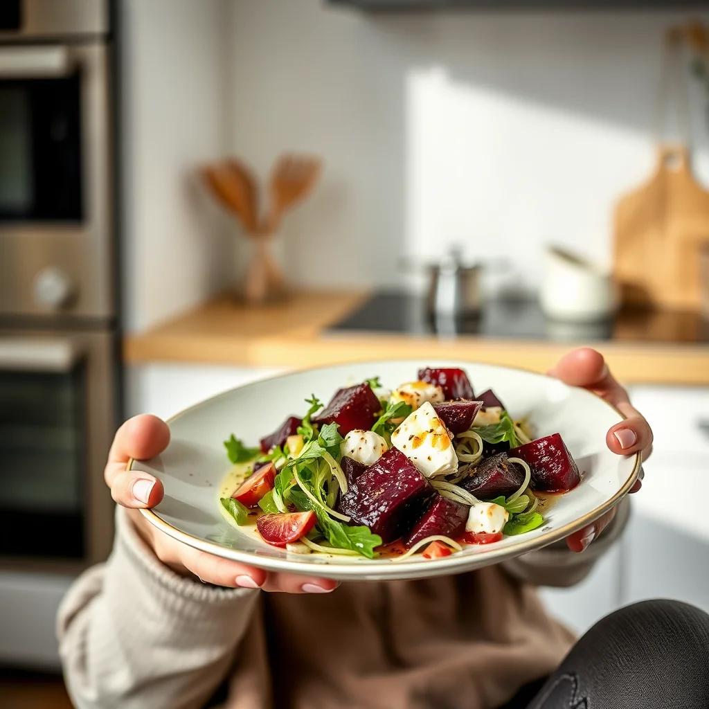 Roasted Beet and Fennel Salad with Goat Cheese – vegetarian recipe