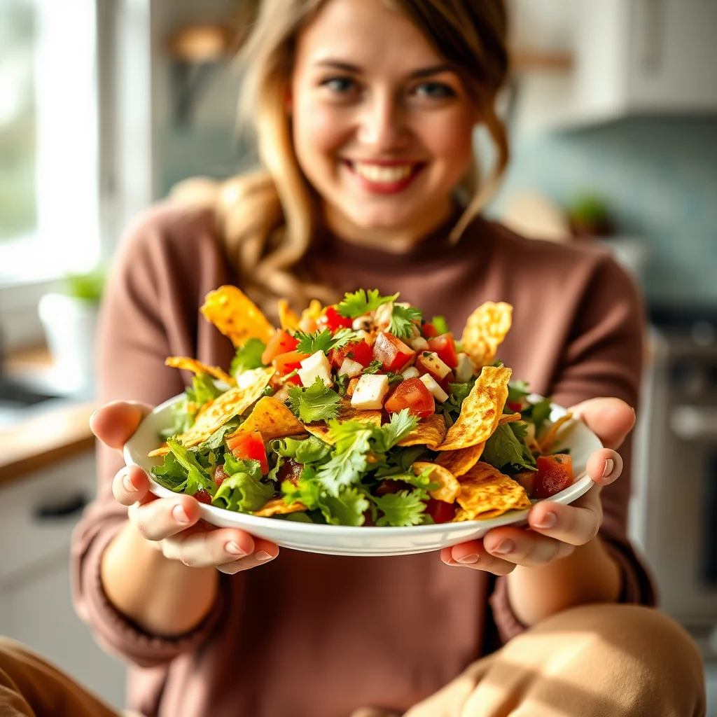 Vibrant Southwest Salad with Crispy Tortilla Strips – vegetarian recipe