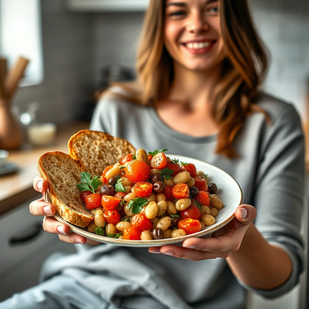 Roasted Tomato and Cannellini Bean Panzanella – vegetarian recipe
