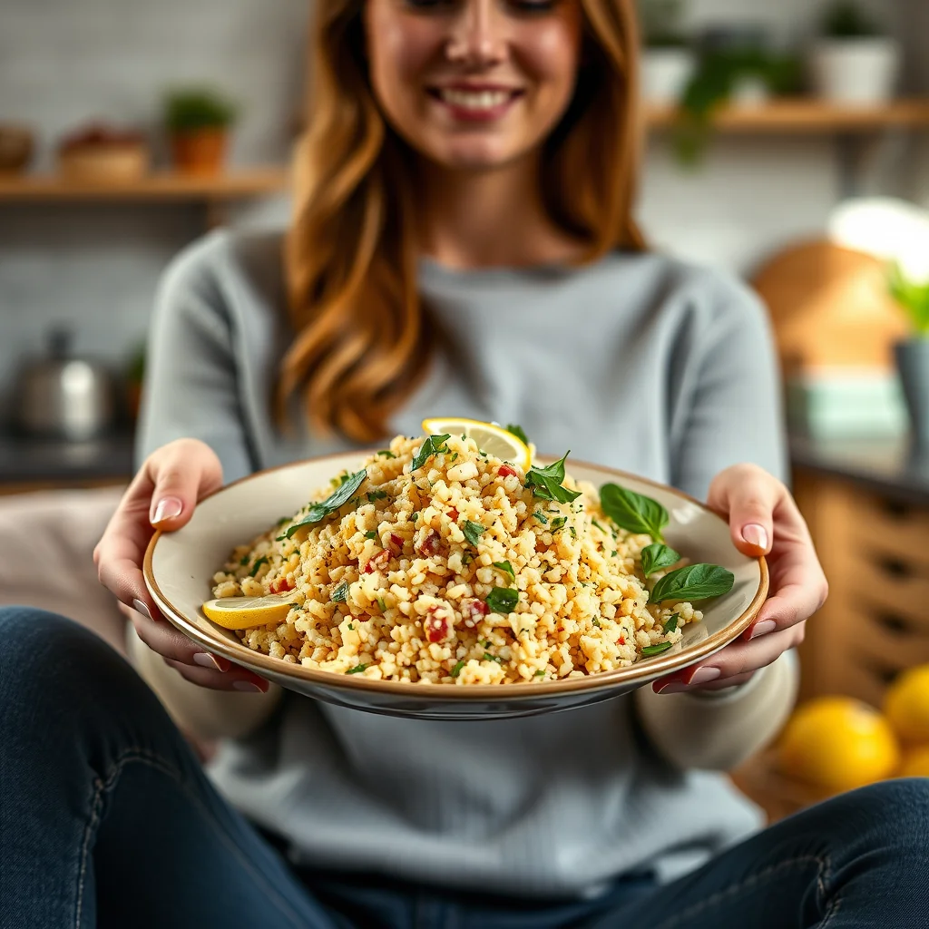Vibrant Lemon-Basil Israeli Couscous Salad – vegetarian recipe