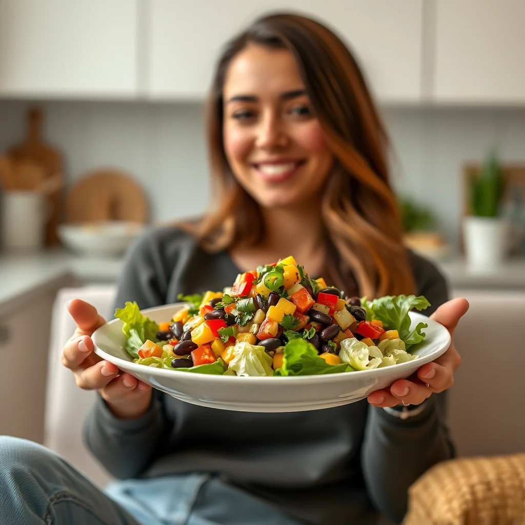 Mango Black Bean Salad with Cilantro Salsa – vegetarian recipe