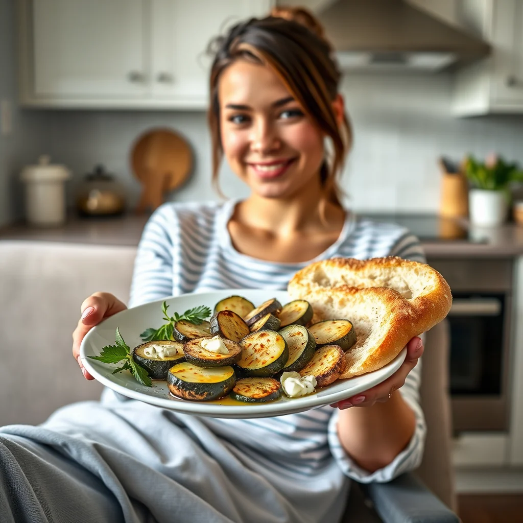 Grilled Zucchini & Feta Ciabatta – vegetarian recipe
