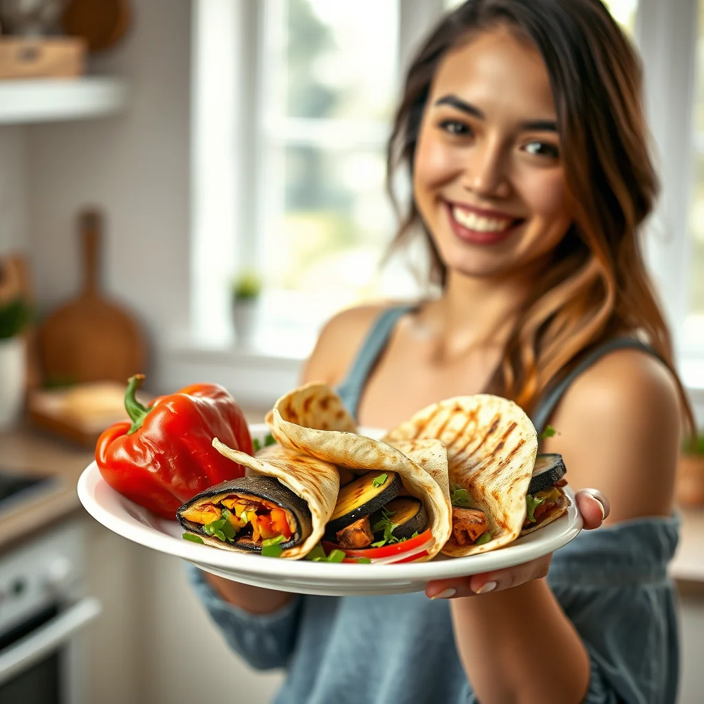 Grilled Vegetable Wraps – vegetarian recipe