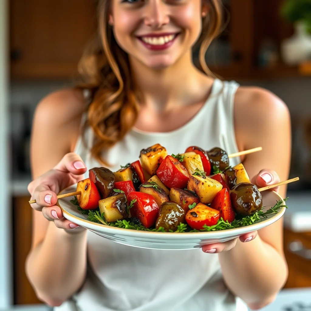 Balsamic Vegetable Kabobs – vegetarian recipe