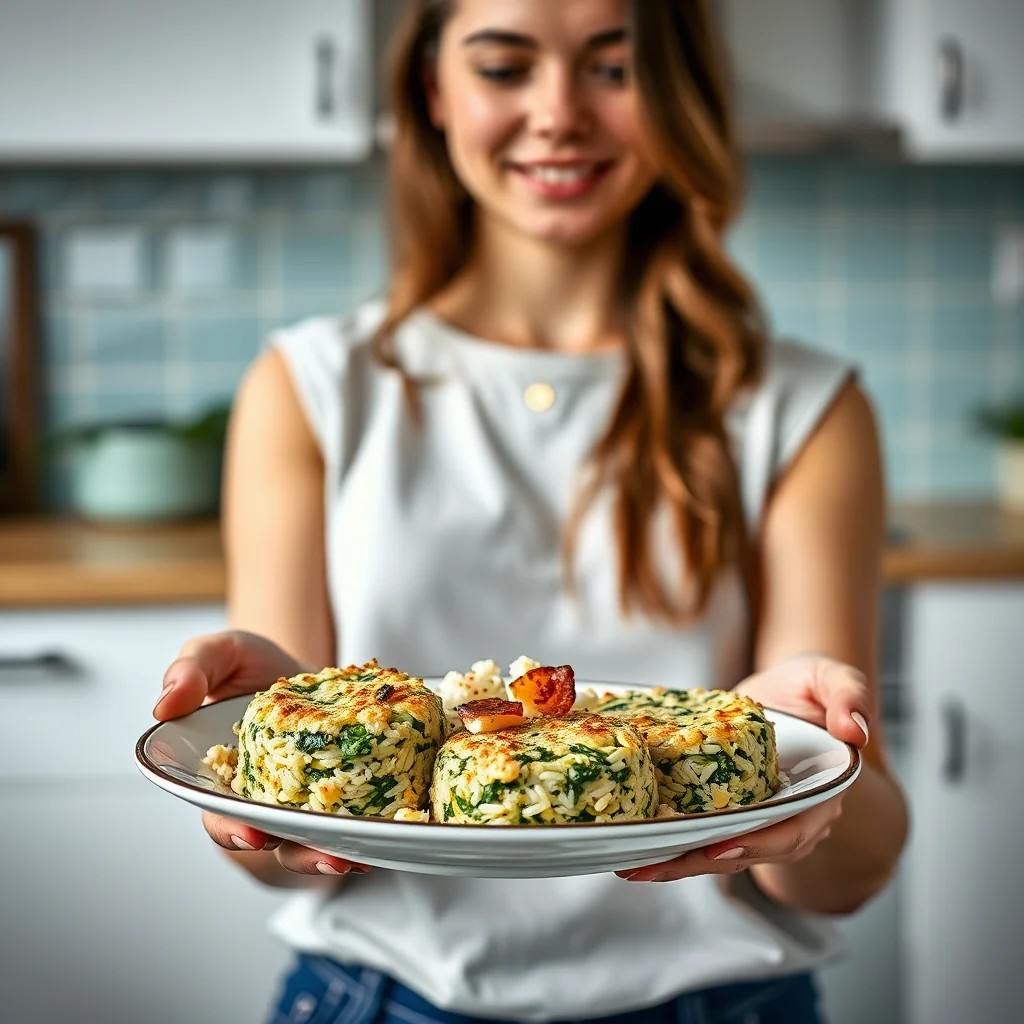 Spinach and Feta Rice Bakes – vegetarian recipe