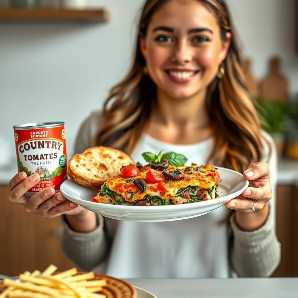 Italian Spinach and Tomato Strata – vegetarian recipe