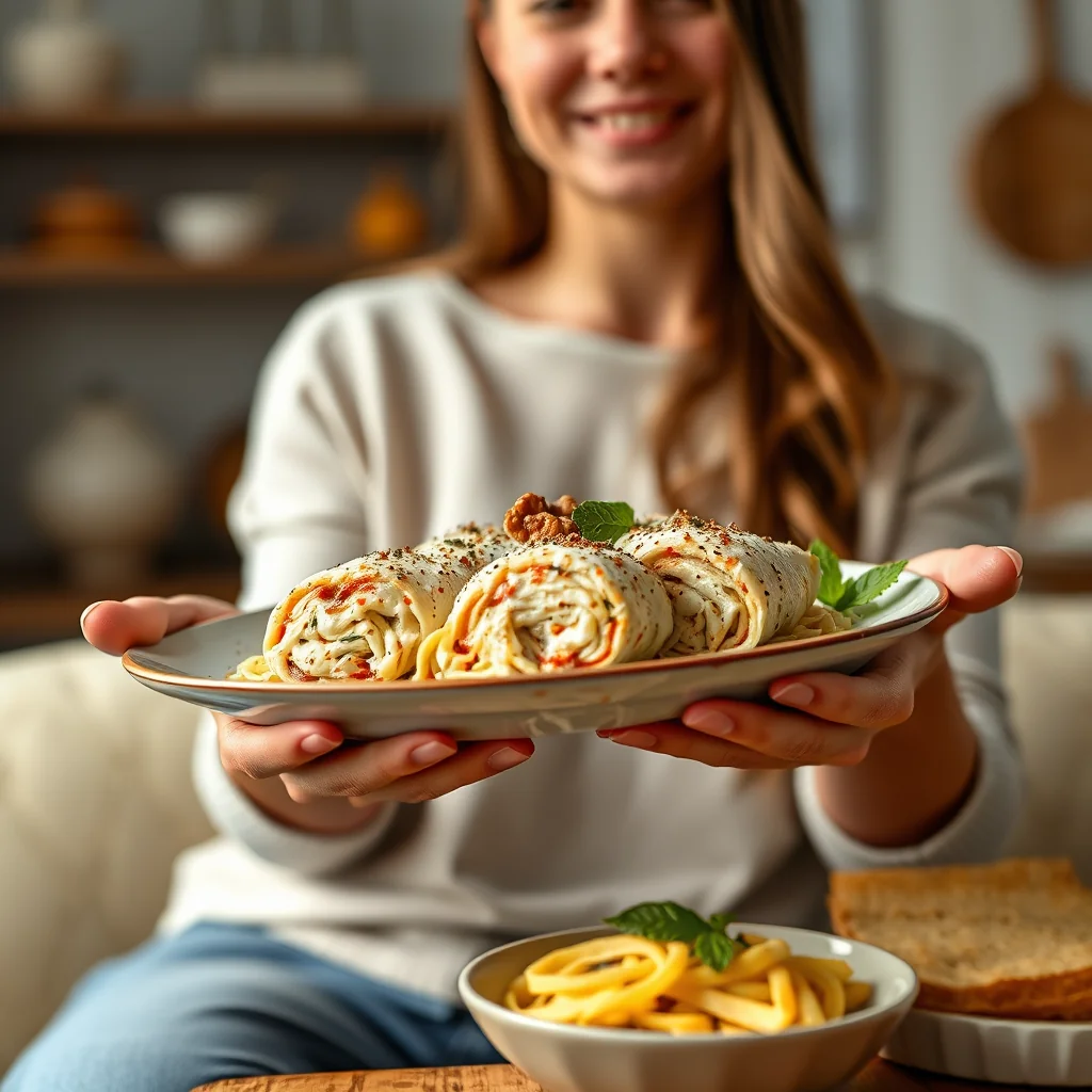 Creamy Gorgonzola and Walnut Lasagna Rolls – vegetarian recipe