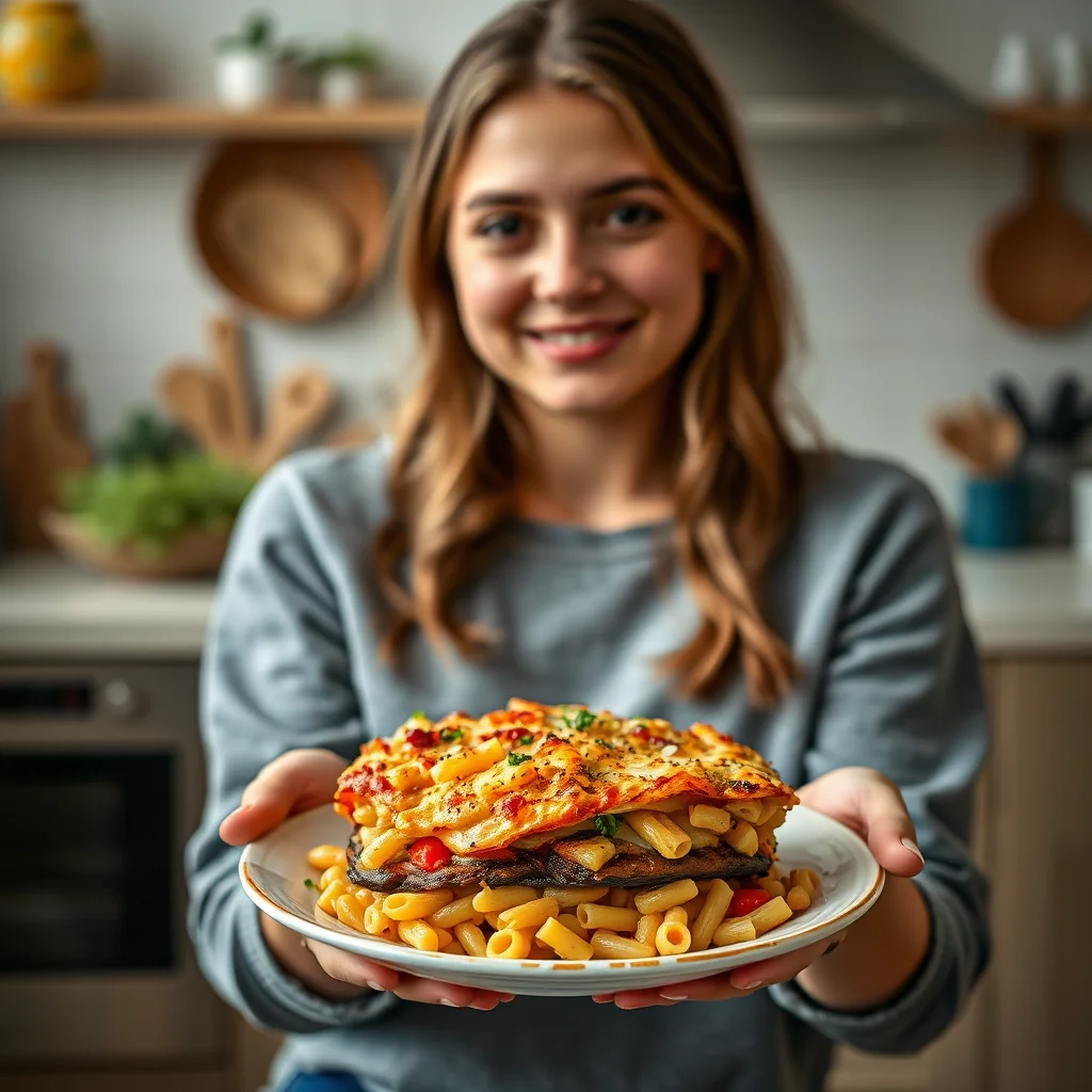 Layered Vegetarian Macaroni Bake – vegetarian recipe