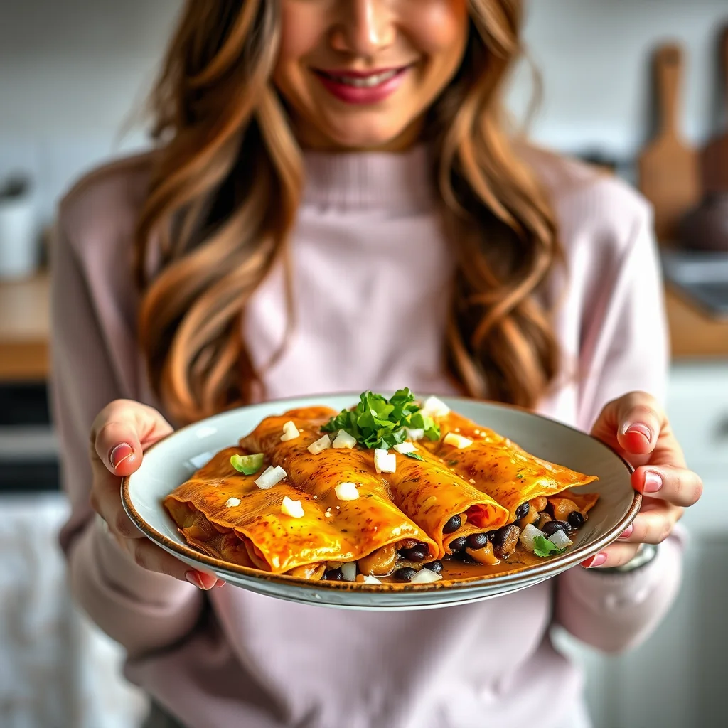 Vegan Pumpkin and Black Bean Enchiladas – vegetarian recipe