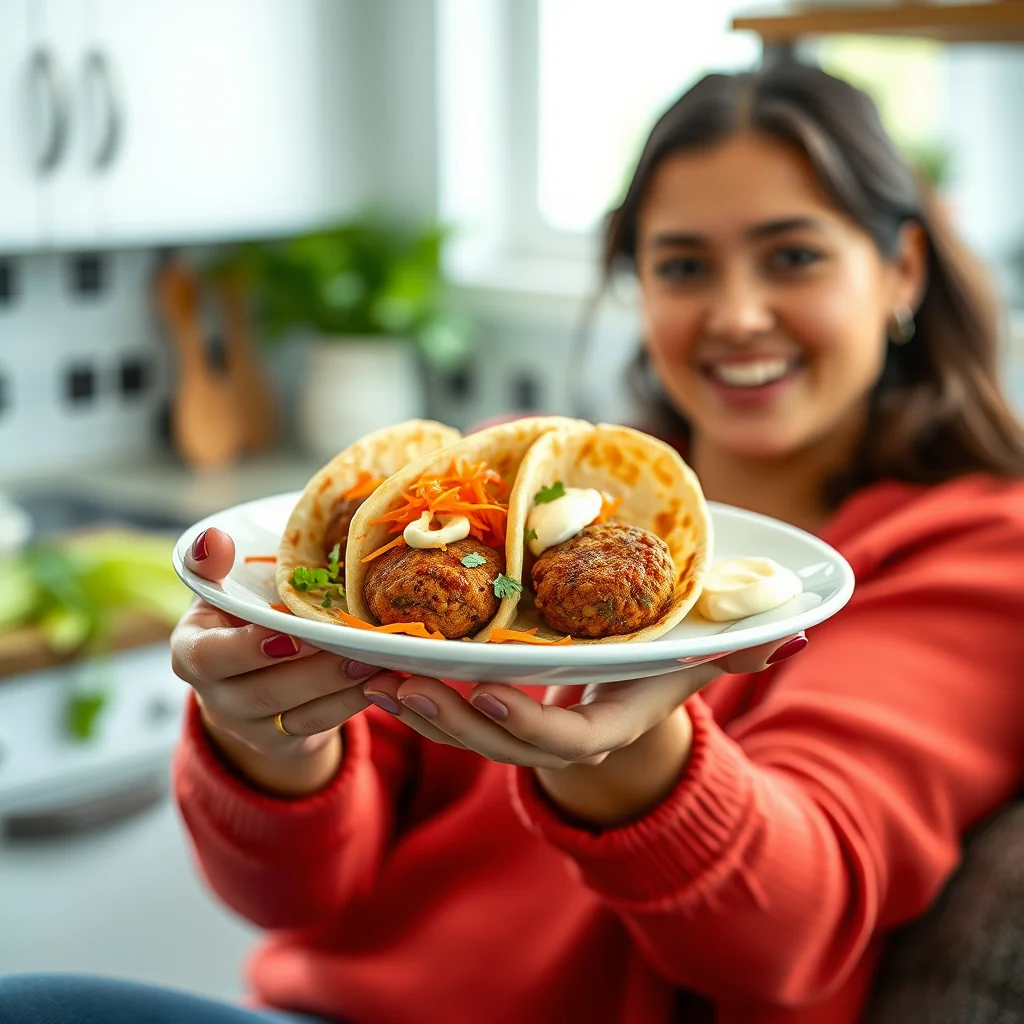 25-Minute Falafel Pitas with Spicy Aioli – vegetarian recipe
