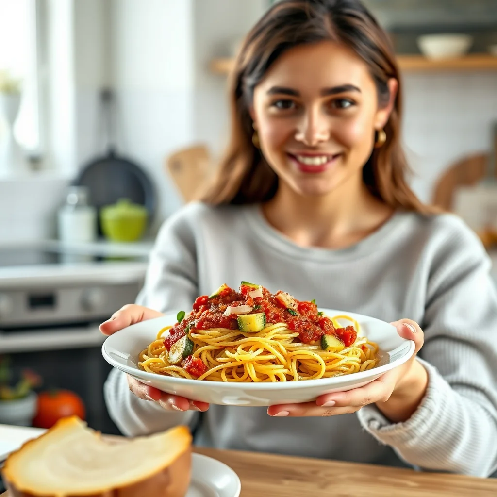 Healthy Spaghetti Squash with Vegetable Marinara – vegetarian recipe