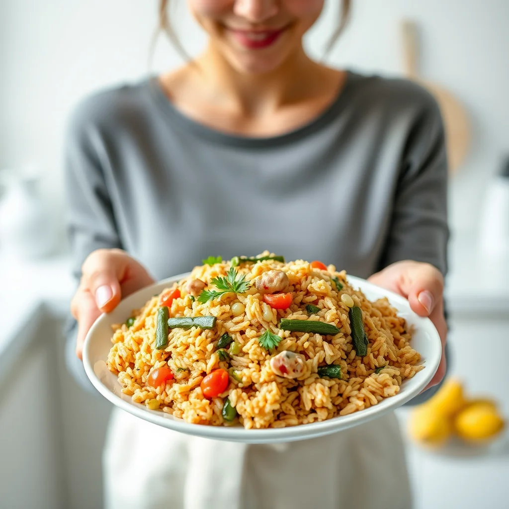 Ginger Garlic Veggie Fried Rice – vegetarian recipe