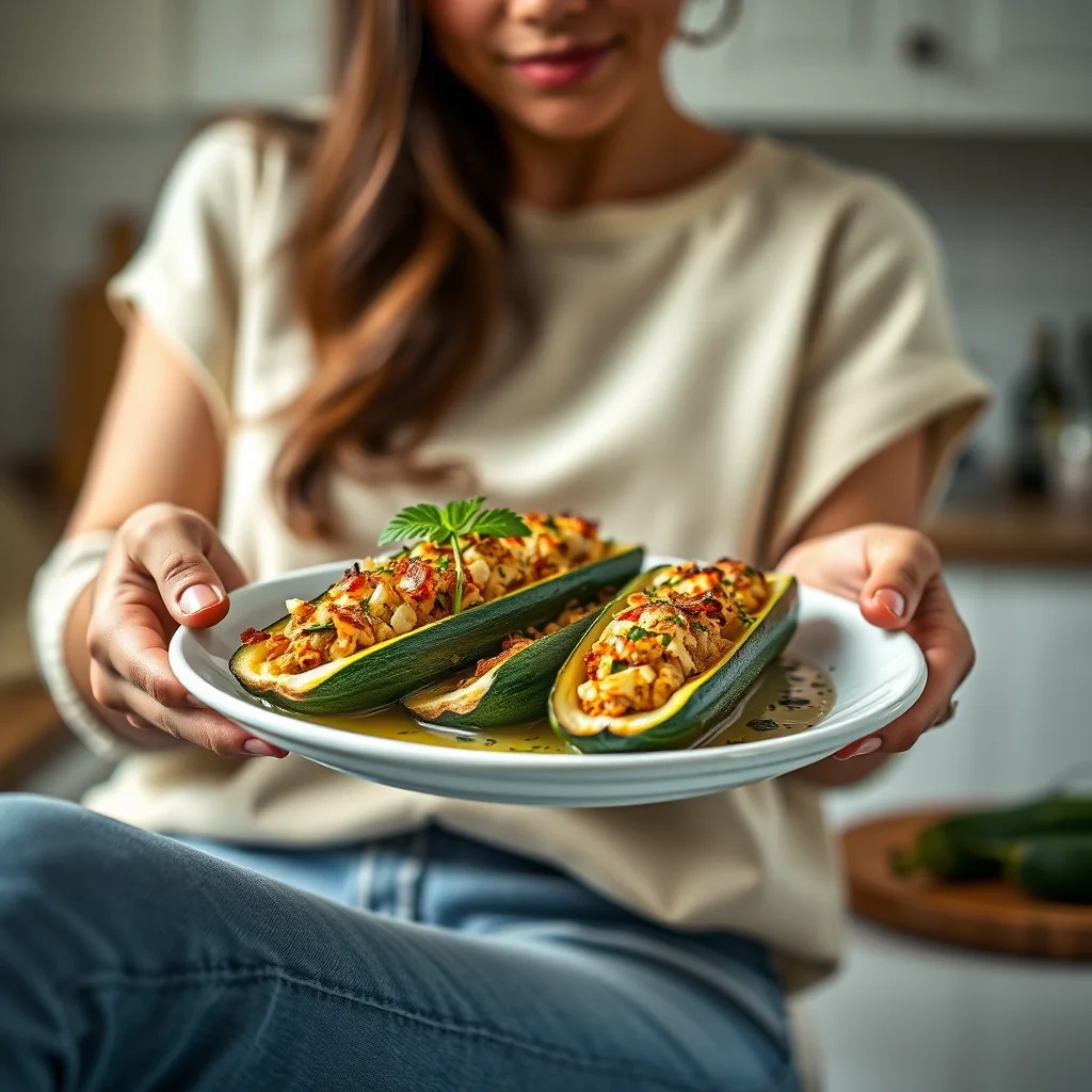 Vegan Stuffed Zucchini Boats – vegetarian recipe