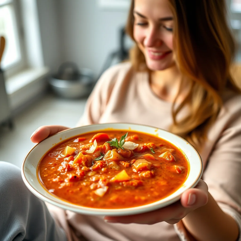 Homemade Hearty Tomato Soup – vegetarian recipe